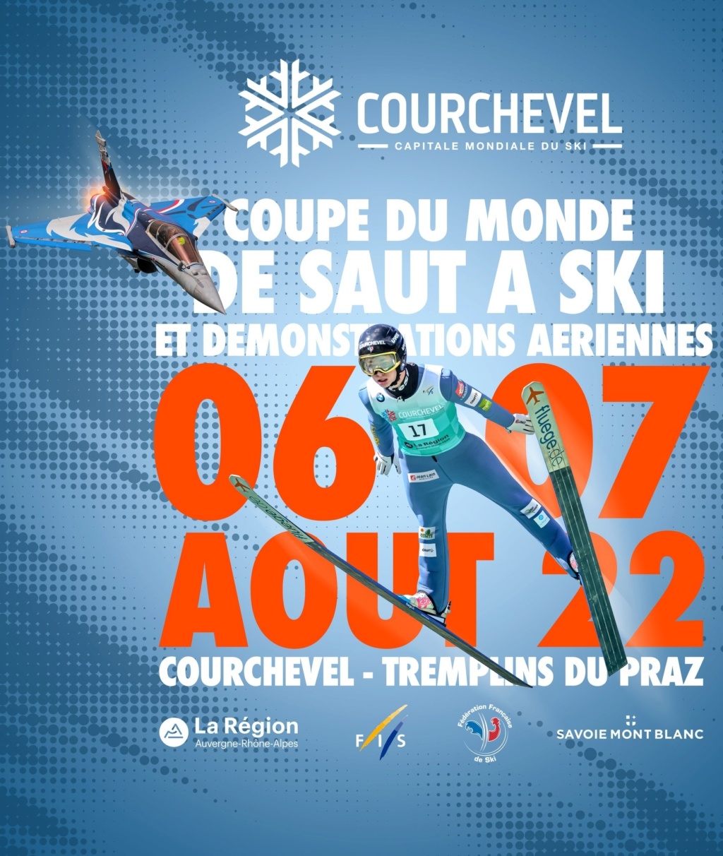 Saut à Ski et Voltige Aerienne Courchevel rafale solo display meeting aerien 2022