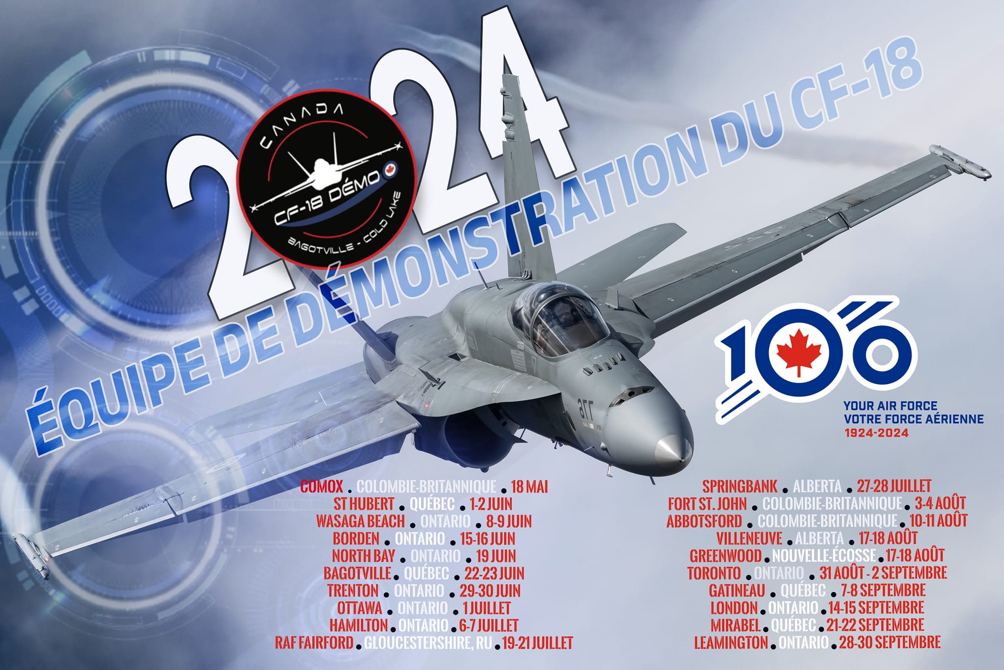 Canadian Forces CF18 Demo Team Aero Gatineau Ottawa 2024