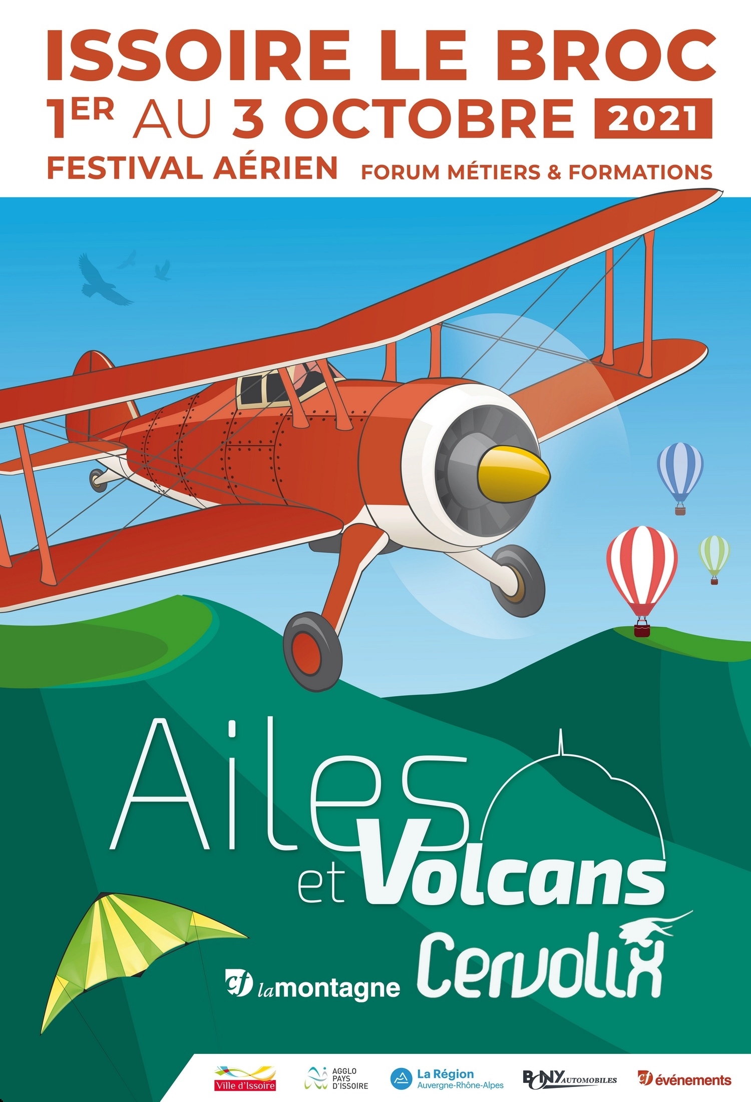 Ailes et Volcans Cervolix meeting aerien 2021 issoire massif centrale patrouille de france rafale solo display Auvergne-Rhone-Alpes