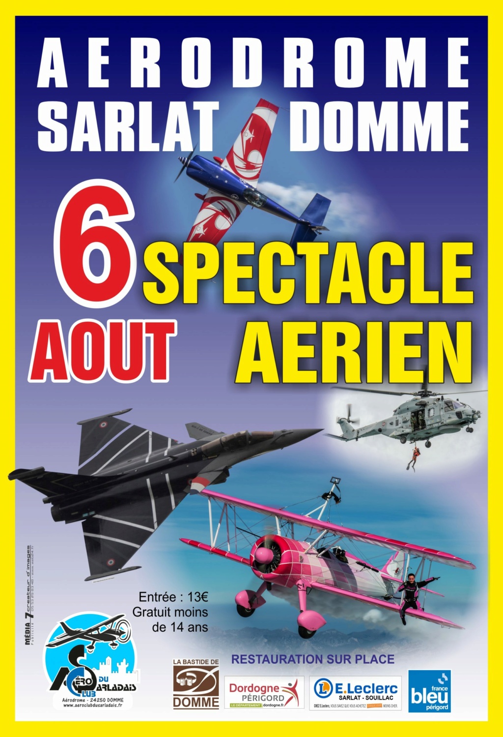 Meeting Aerien 2023 Sarlat Domme Périgord rafale solo display