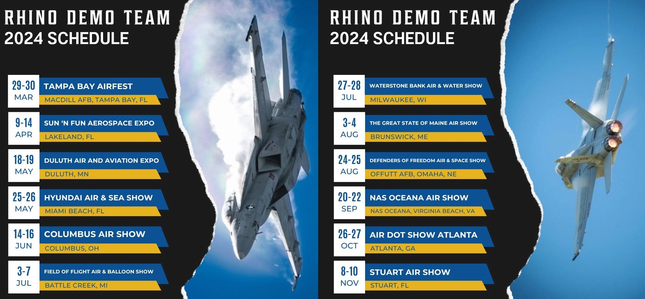 East Rhino Demonstration Team US Navy F/A-18F 2024
